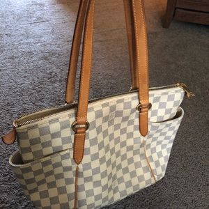 Louis Vuitton Damier Azur Pm White Canvas Bag